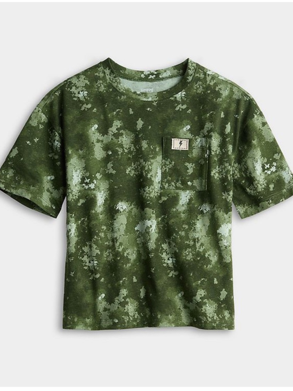 Jumping beans Green Camouflage Pocket Tee Short Sleeve size 4